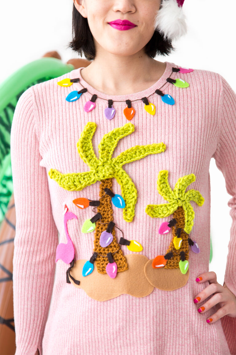 tropical christmas sweater
