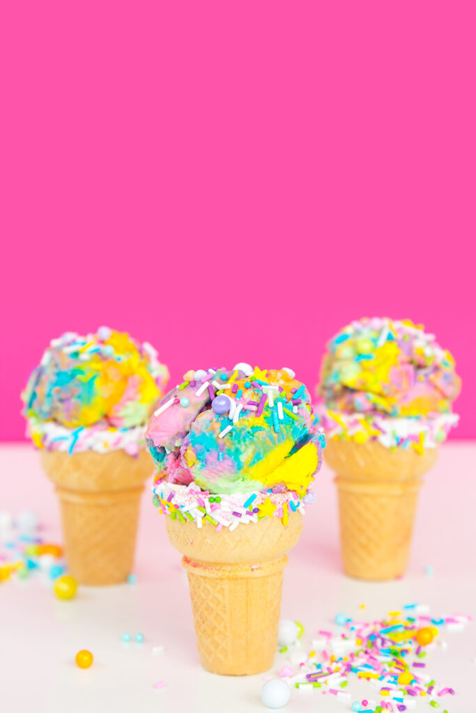 » How To Make Rainbow Marbled Ice Cream